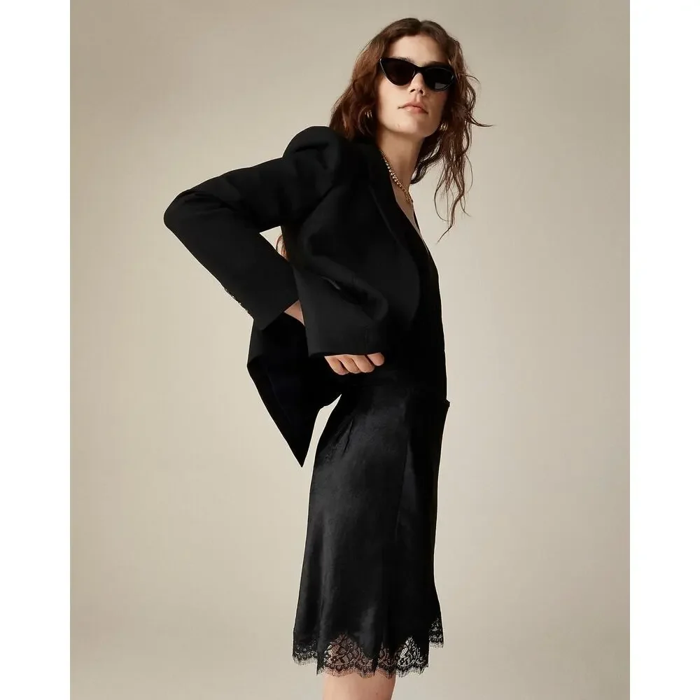 J. Crew Womens Madelyn Blazer Coat in Four-Season Stretch Black Size 10 NWOT